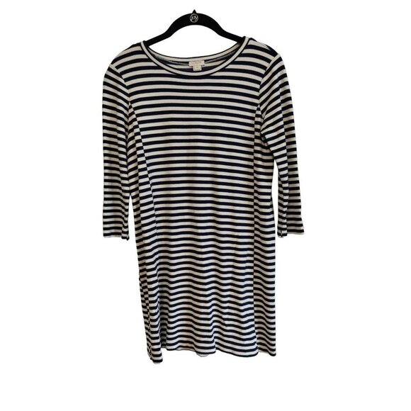 J.Crew Blue and cream stripe dress - Picture 1 of 6